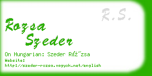 rozsa szeder business card